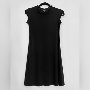 NWT Nicole Miller New York Black Sleeveless Ruffle Dress Size 3xl